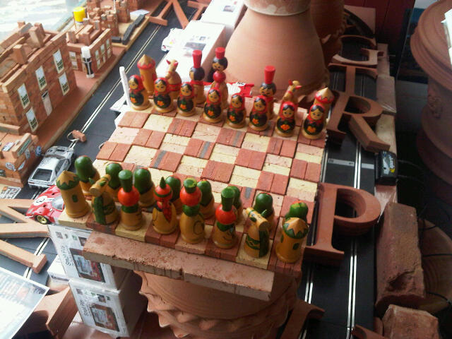 Terracotta Mini Brick Chess Set. board only. �15.00