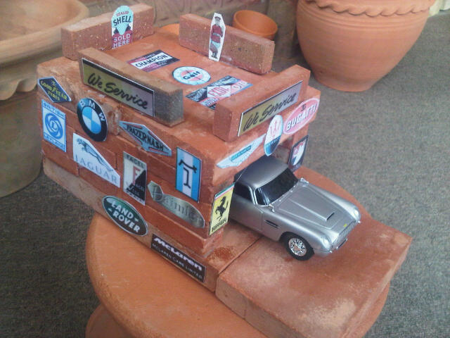 Small Garage with Car emblems.ing Kit. 